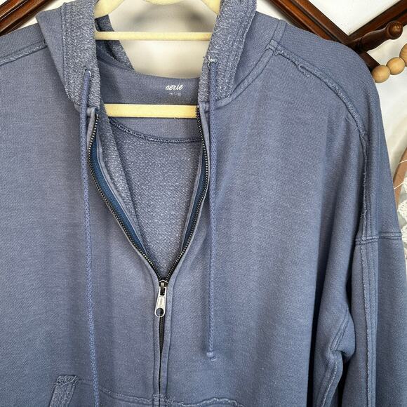 Aerie Blue Full Zip Hoodie - Picture 2 of 5